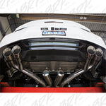 Load image into Gallery viewer, MBRP 2016 Chevy Camaro V8 6.2L 6spd 3in T409 Race Dual Cat Back w/ 4.5in Quad Dual Wall Tips
