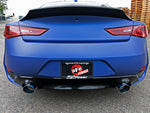 Load image into Gallery viewer, aFe POWER Takeda 2.5in 304 SS CB Exhaust w/ Blue Flame Tips 17-19 Infiniti Q60 V6-3.0L (tt)
