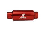 Load image into Gallery viewer, Aeromotive In-Line Filter - AN-10 size - 40 Micron SS Element - Red Anodize Finish
