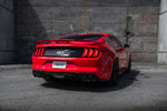 Load image into Gallery viewer, MBRP 18-20 Ford Mustang GT 5.0 w/ Quad Tip Active Exhaust Cat Back Split Rear T304 w/ Carb Fib Tips
