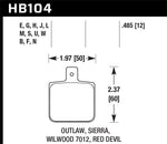 Load image into Gallery viewer, Hawk Sierra/Outlaw/Wilwood HP+ Street Brake Pads
